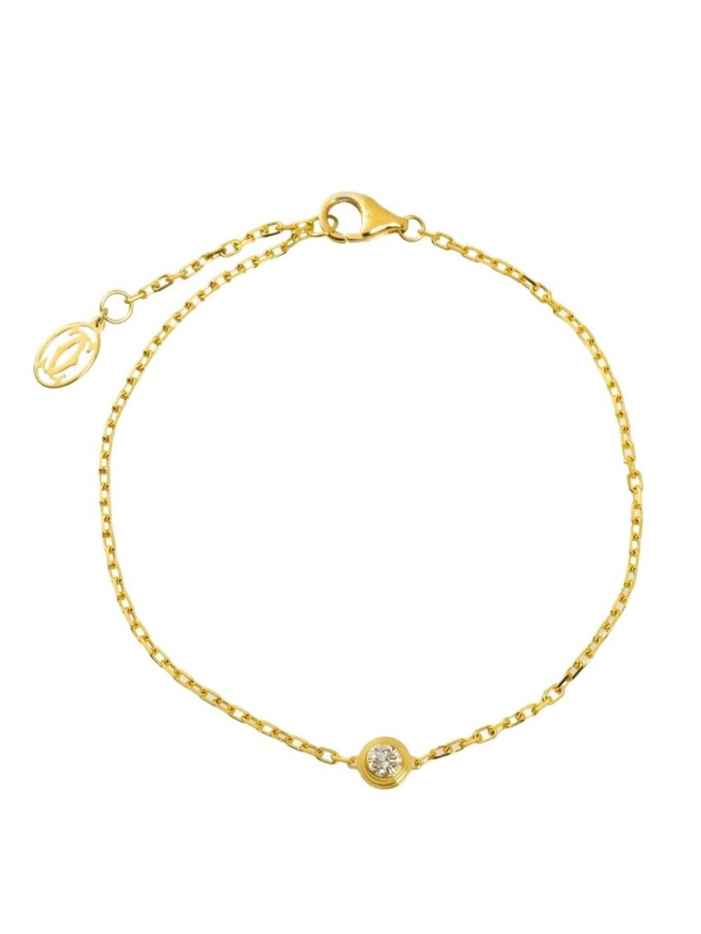 Cartier D'amour Bracelet MM 18 Diamond 18k Yellow Gold 750 Diamants Legers